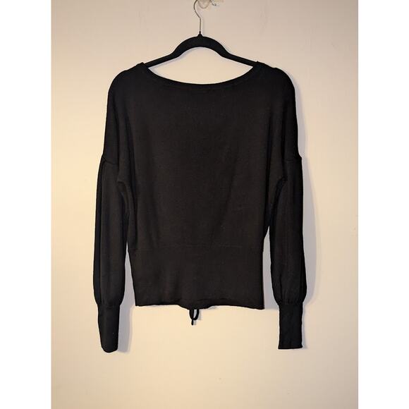 Express Women's S Lace Up Hem Balloon Sleeve Sweater Artsy Soft Grunge Y2K Indie - Picture 2 of 7